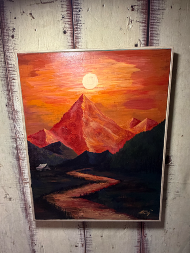 RED mountain landscape scene