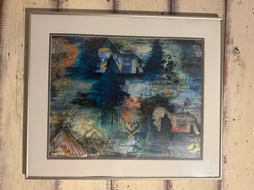 MIXED MEDIA WALLPAPER CIRCUS TENTS